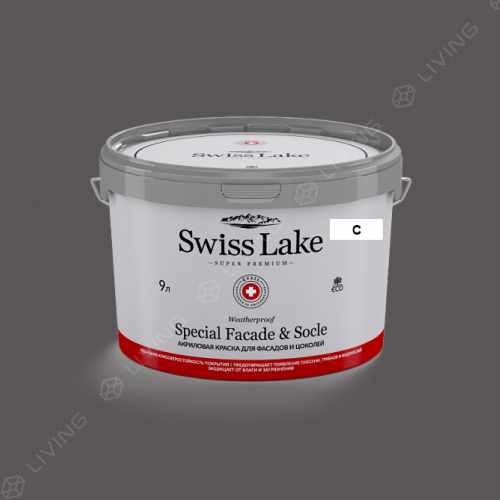 картинка Краска Swiss Lake Special Faсade & Socle цвет black Lark №2819 от LIVING