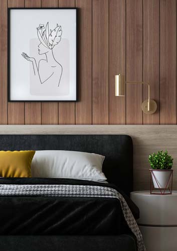 картинка Панель коричневая HI WOOD, арт. LV127 BR416, 12 х 1.2 х 270 см от LIVING