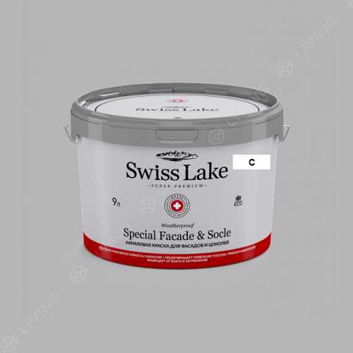картинка Краска Swiss Lake Special Faсade & Socle цвет chateau gray №3008 от LIVING