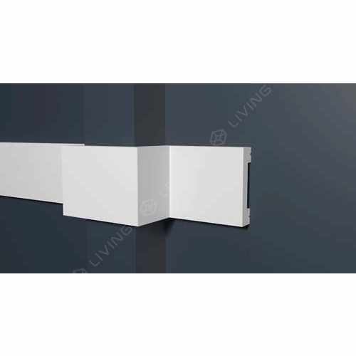 Молдинг Decor-Dizayn, белый, арт. DD33, коллекция Грани, 200 х 6,5 х 1,5 см Россия