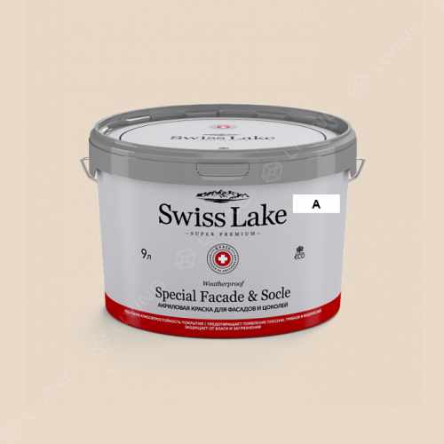 картинка Краска Swiss Lake Special Faсade & Socle цвет sandy beach №190 от LIVING