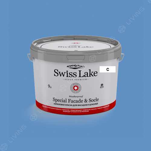 картинка Краска Swiss Lake Special Faсade & Socle цвет caribbean azure №2036 от LIVING