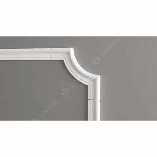 Декоративный уголок Decor-Dizayn, белый, арт. C1-DD608, коллекция DD, 16,5 х 16,5 х 2,1 см Россия