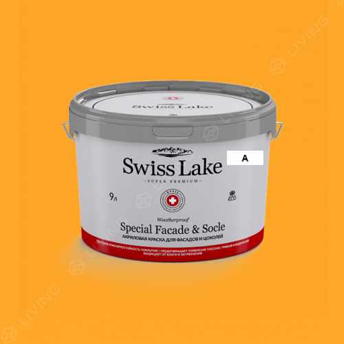 картинка Краска Swiss Lake Special Faсade & Socle цвет Flame Orange №1192 от LIVING