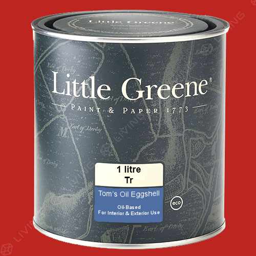 картинка Краска Little Greene Toms Oil Eggshell цвет Atomic Red №190 от LIVING
