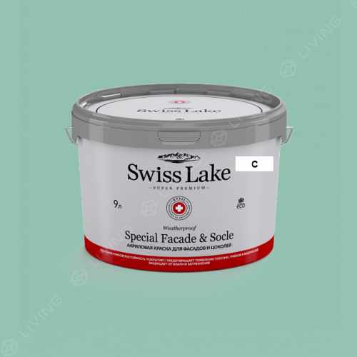 картинка Краска Swiss Lake Special Faсade & Socle цвет HEATH GREEN №2393 от LIVING