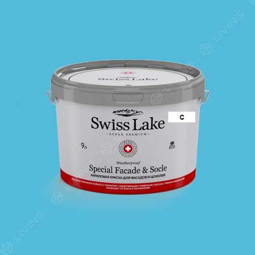 картинка Краска Swiss Lake Special Faсade & Socle цвет blue malachite №2124 от LIVING