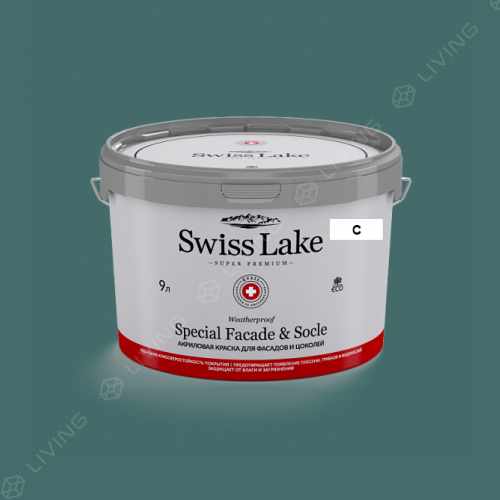 картинка Краска Swiss Lake Special Faсade & Socle цвет halcyon green №2297 от LIVING
