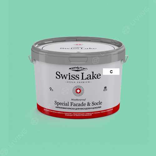 картинка Краска Swiss Lake Special Faсade & Socle цвет precious emerald №2353 от LIVING