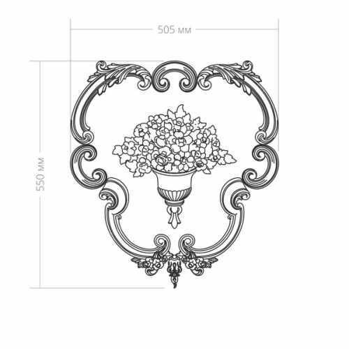 Узел RODECOR Арайя Ф2, арт. 66132BR, 50,5 х 55 см.