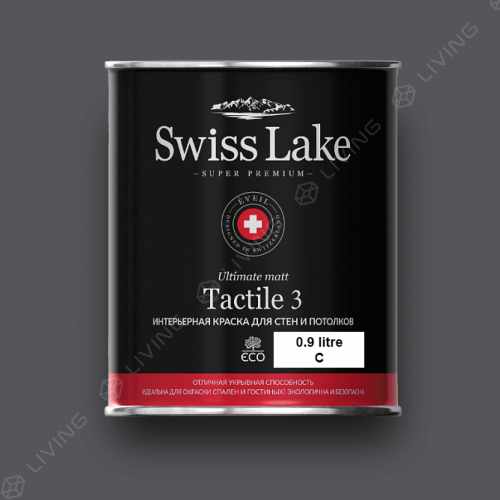 картинка Краска Swiss Lake Tactile 3 цвет Ebony №2979 от LIVING