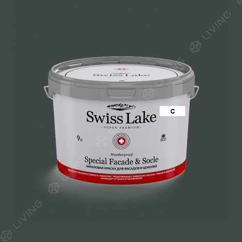картинка Краска Swiss Lake Special Faсade & Socle цвет crow wing №2650 от LIVING