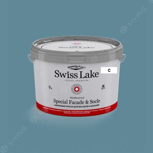 картинка Краска Swiss Lake Special Faсade & Socle цвет SEA SPRITE №2214 от LIVING