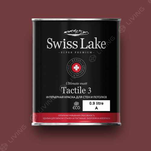 картинка Краска Swiss Lake Tactile 3 цвет garnet №1404 от LIVING