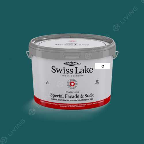 картинка Краска Swiss Lake Special Faсade & Socle цвет bottle green №2305 от LIVING