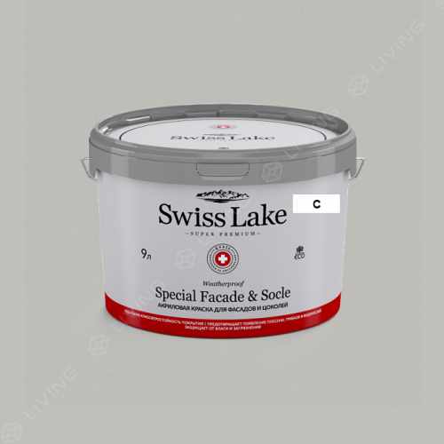 картинка Краска Swiss Lake Special Faсade & Socle цвет smokey chimney №2844 от LIVING