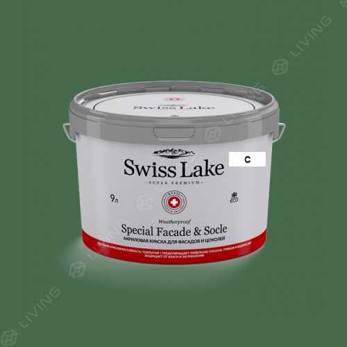 картинка Краска Swiss Lake Special Faсade & Socle цвет Forest Shadows №2714 от LIVING