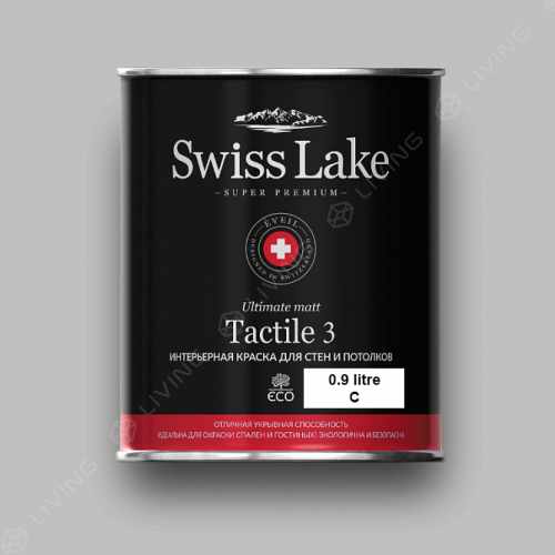 картинка Краска Swiss Lake Tactile 3 цвет Grey №2876 от LIVING