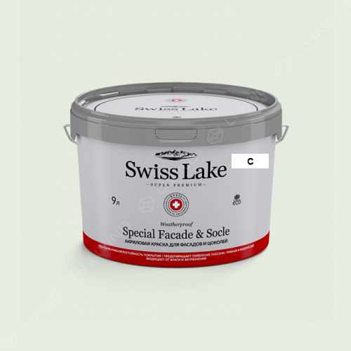картинка Краска Swiss Lake Special Faсade & Socle цвет surf green №2447 от LIVING