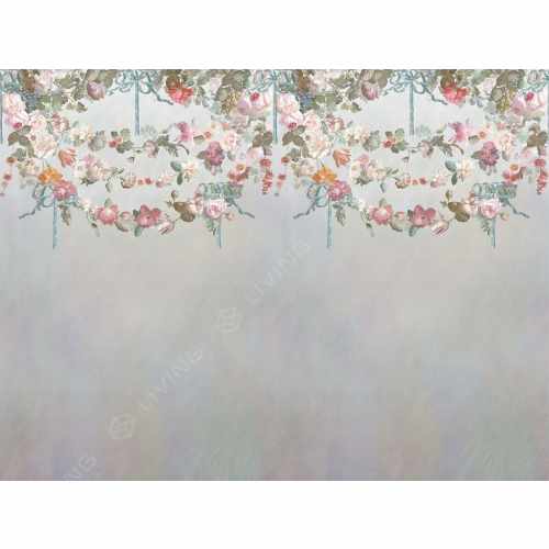 картинка Фреска Affresco, коллекция Цветариум, арт. Flowers On Ribbon Color 2 Россия от LIVING