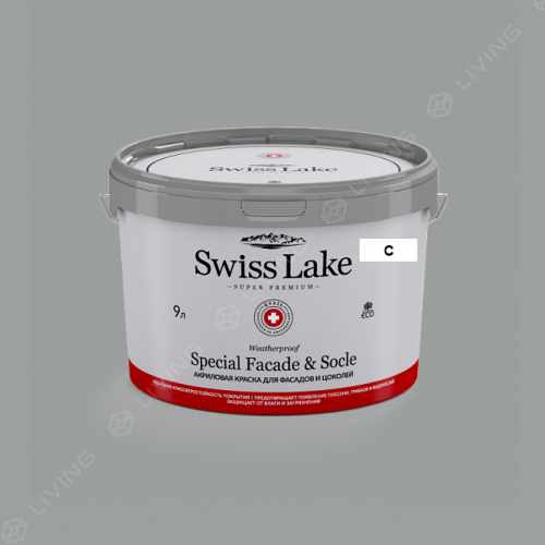 картинка Краска Swiss Lake Special Faсade & Socle цвет illusive grey №2886 от LIVING