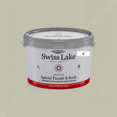 картинка Краска Swiss Lake Special Faсade & Socle цвет Greenland Ice №2674 от LIVING
