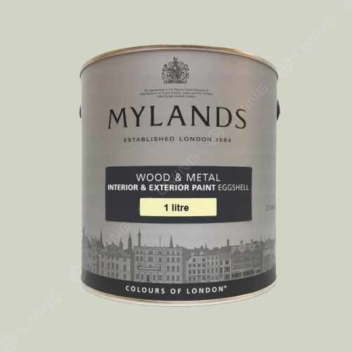 картинка Краска Mylands Wood&metal eggshell цвет Mews Blue №98 от LIVING