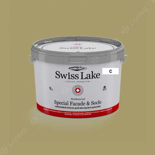 картинка Краска Swiss Lake Special Faсade & Socle цвет spinach green №2553 от LIVING