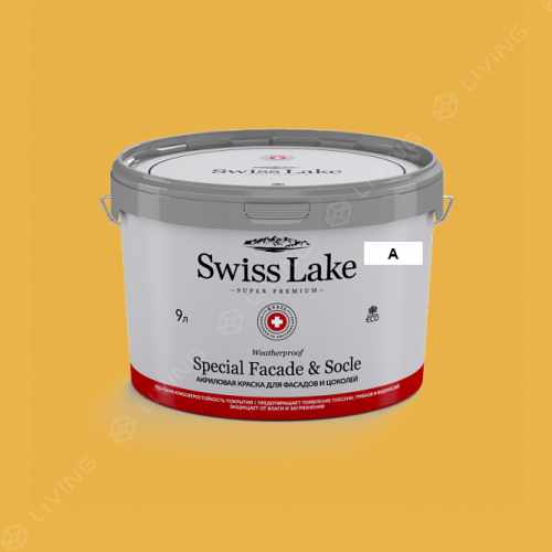 картинка Краска Swiss Lake Special Faсade & Socle цвет Vibrant Yellow №1050 от LIVING