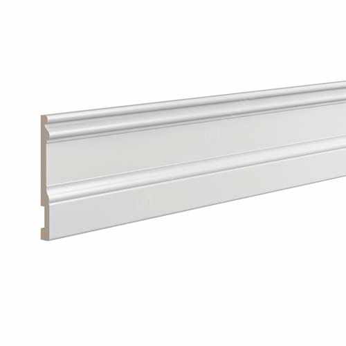 Плинтус Ultrawood, белый, арт. Base 0002 p, (200 х 13,3 х 1,4) см Россия