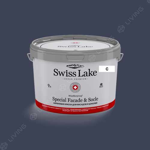 картинка Краска Swiss Lake Special Faсade & Socle цвет Baikal №1960 от LIVING