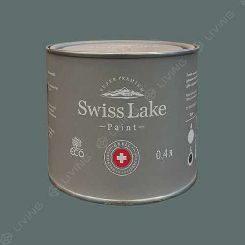 картинка Краска Swiss Lake Wall Comfort 7 цвет Proud Peacock №2410 от LIVING