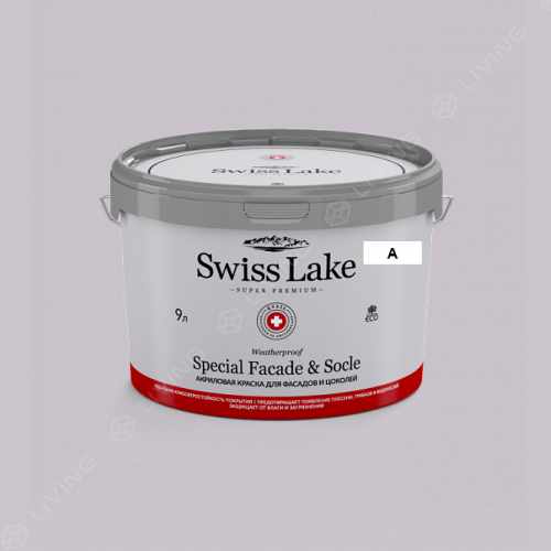 картинка Краска Swiss Lake Special Faсade & Socle цвет wet concrete №1813 от LIVING