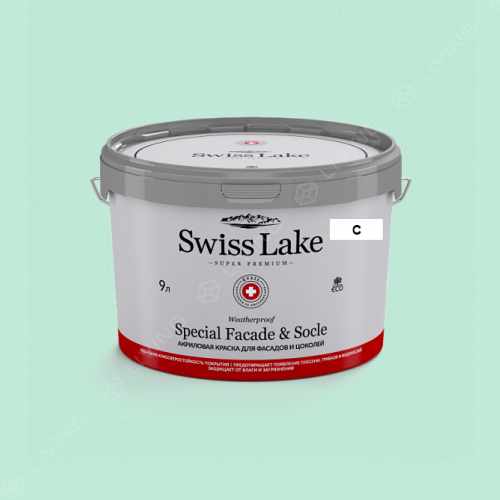 картинка Краска Swiss Lake Special Faсade & Socle цвет frosty mint №2333 от LIVING
