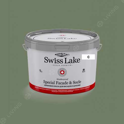 картинка Краска Swiss Lake Special Faсade & Socle цвет On the Green №2689 от LIVING