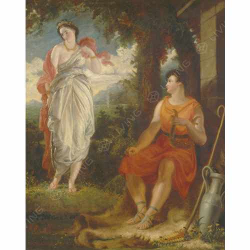 Фреска Affresco, коллекция Фрески и фотообои, арт. Benjamin Robert Haydon Venus and Anchises Россия