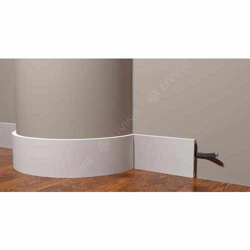Плинтус гибкий Decor-Dizayn, белый, арт. DD709F, коллекция DD, 200 х 10 х 1,3 см Россия