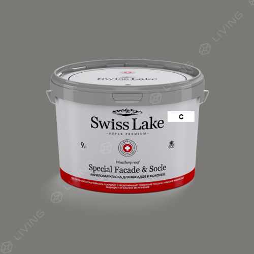 картинка Краска Swiss Lake Special Faсade & Socle цвет thunderous №2836 от LIVING