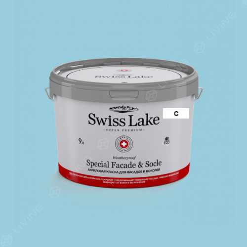 картинка Краска Swiss Lake Special Faсade & Socle цвет sea breeze №2111 от LIVING