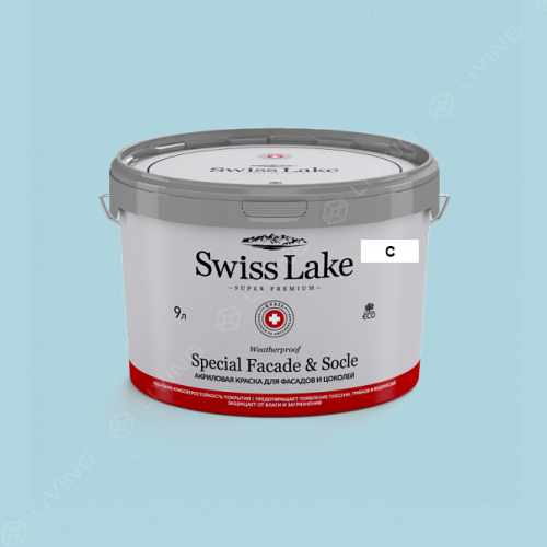 картинка Краска Swiss Lake Special Faсade & Socle цвет CASCADE №2004 от LIVING
