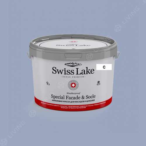 картинка Краска Swiss Lake Special Faсade & Socle цвет smoky blue №1954 от LIVING