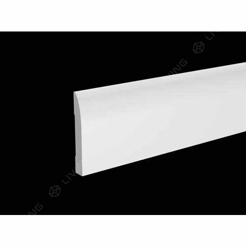 Плинтус Ultrawood, белый, арт. Base 0017 p, (200 х 10 х 1,4) см Россия