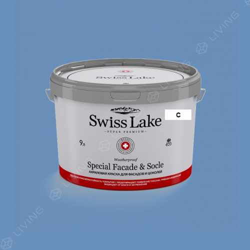 картинка Краска Swiss Lake Special Faсade & Socle цвет ethereal blue №2028 от LIVING