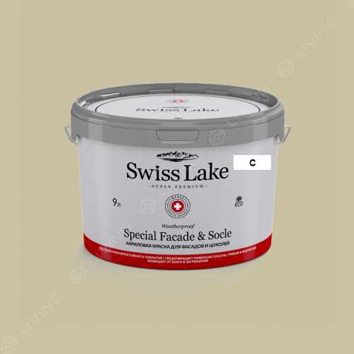 картинка Краска Swiss Lake Special Faсade & Socle цвет pea soup №2610 от LIVING