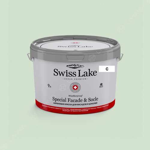 картинка Краска Swiss Lake Special Faсade & Socle цвет shimmering lime №2470 от LIVING