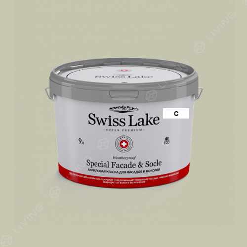 картинка Краска Swiss Lake Special Faсade & Socle цвет Dune grass №2675 от LIVING