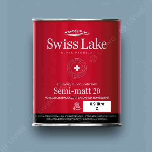 картинка Краска Swiss Lake Semi-matt 20 цвет COLONIAL AQUA №2204 от LIVING