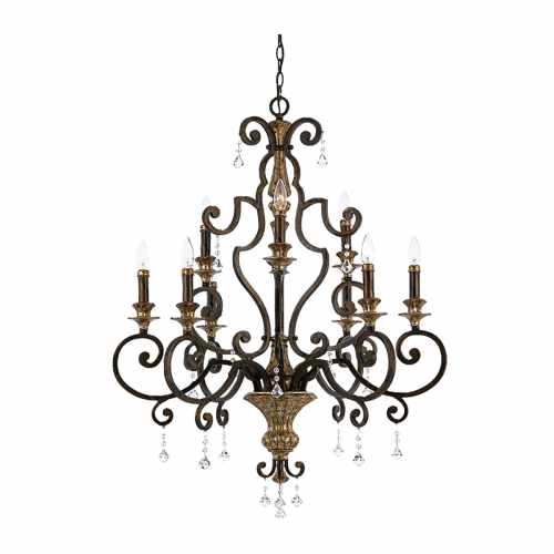 картинка Люстра Quoizel коллекция Marquette, арт. QZ-MARQUETTE9 (золото) от LIVING