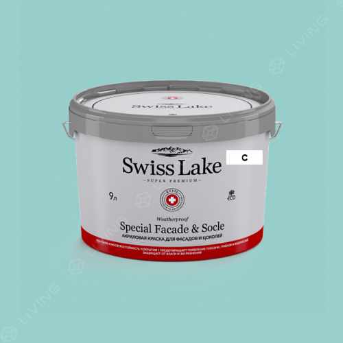 картинка Краска Swiss Lake Special Faсade & Socle цвет green satin №2350 от LIVING
