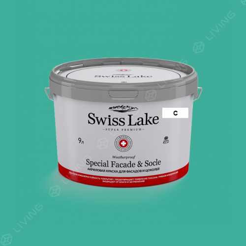 картинка Краска Swiss Lake Special Faсade & Socle цвет intense green №2314 от LIVING